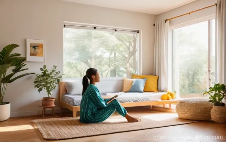 회복탄력성을 위한 일관된 루틴 설정 - **Prompt:** A split image contrasting two states of a home office. On the left side, a person (gende...