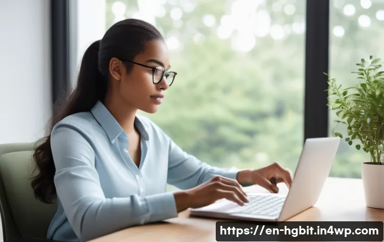 회복탄력성을 위한 시간 관리 전략 - A serene home office scene featuring a young professional woman practicing time blocking on her digi...